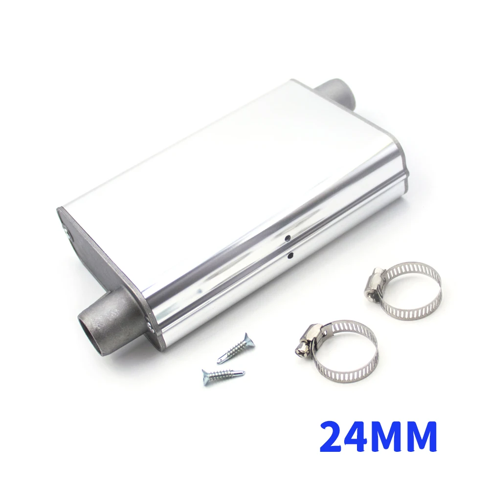 

24mm Upgraded Muffler Silencer w/Clamps Car Air Diesel Parking Heater Exhaust Pipe Stainless Steel For Webasto Eberspacher