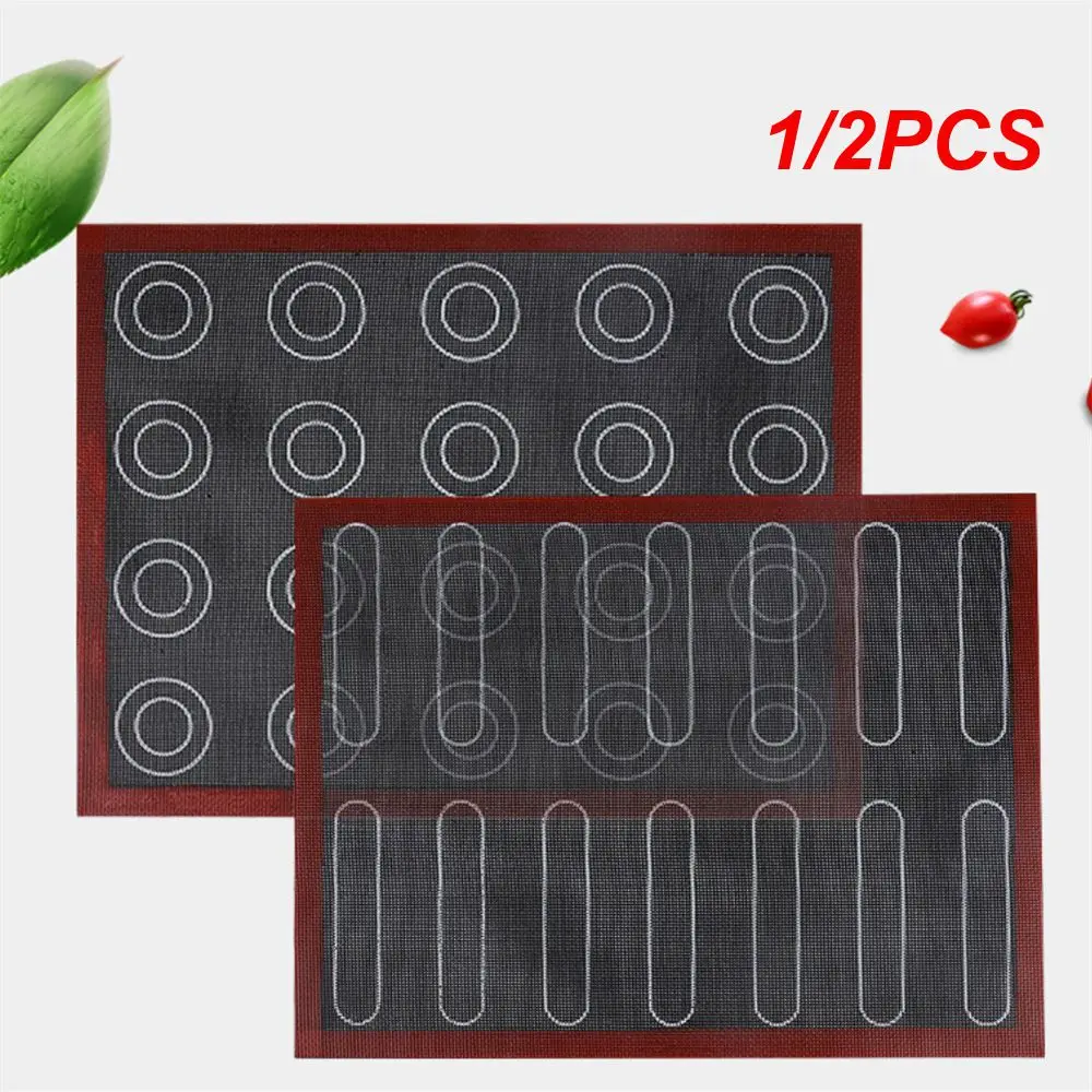 1/2 Pz Tappetino Da Forno In Silicone Perforato Antiaderente Fodera Per Fogli Da Forno Cucina Da Forno Utensili Accessori Pasticceria Macaron Pad Per