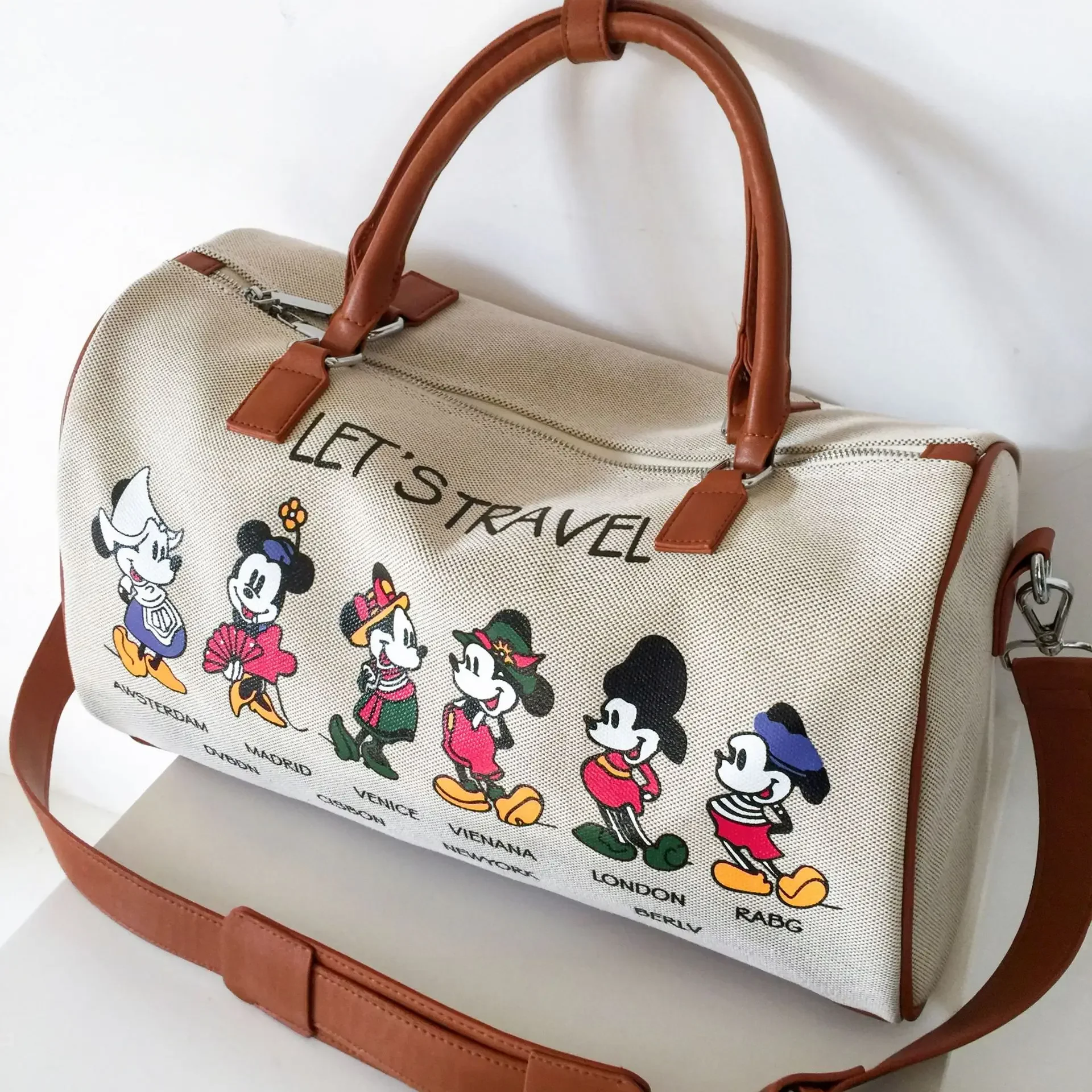 حقيبة ديزني ميكي ماوس العصرية للنساء والرجال، حقيب...