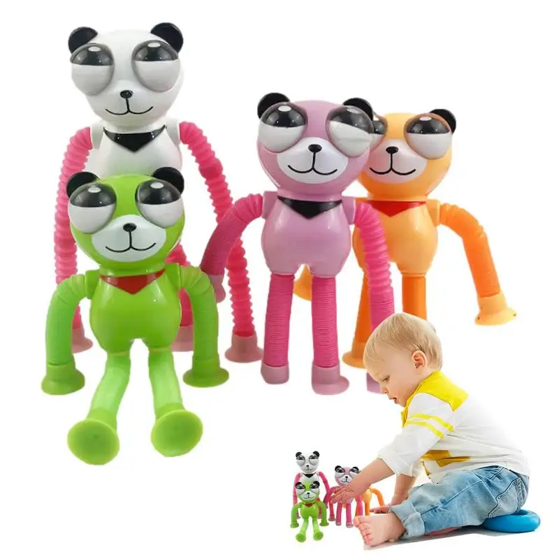 

Pop Tubes Telescopic Suction Cup Toy LED Flashing Telescopic Tube Toy Interactive Shape Change Tubes Glowing LED Tube For Play