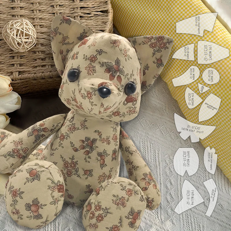 NUBECOM 13pcs Fox Making PET Quilting Templates DIY Fox Shape Pattern Sewing Stencils Handcrafted Decorations Birthday Gifts
