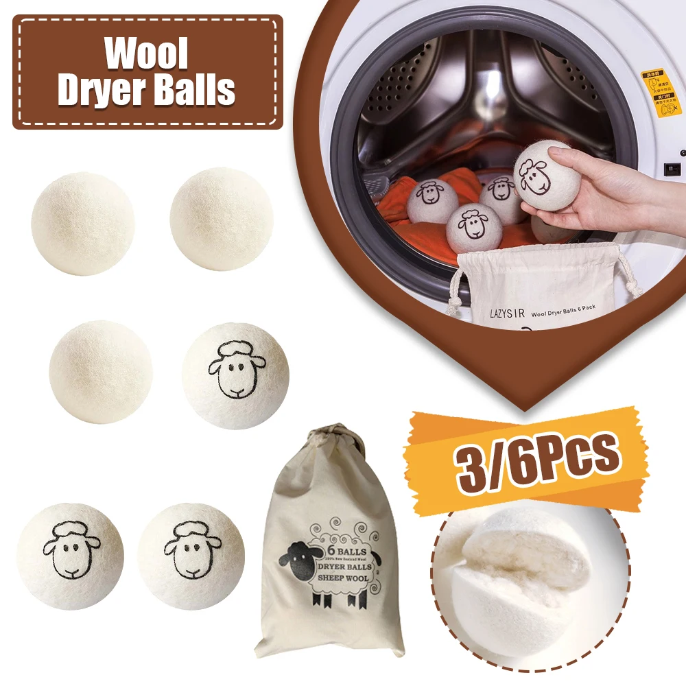 Laundry Ball 3/6PCS Wool Dryer
