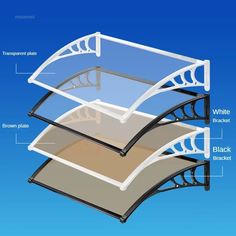 Silent Design Awning for Door Head Strong Durable Panel Rain Awnings Modern Household Aluminum Alloy Awnings for Outdoor Eaves