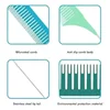 3pcs Hairbrush Hair Styling Combs Tailed Comb Set Coloring Dyeing Comb Salon Tool Sectioning Highlighting Weaving Cutting Comb 4