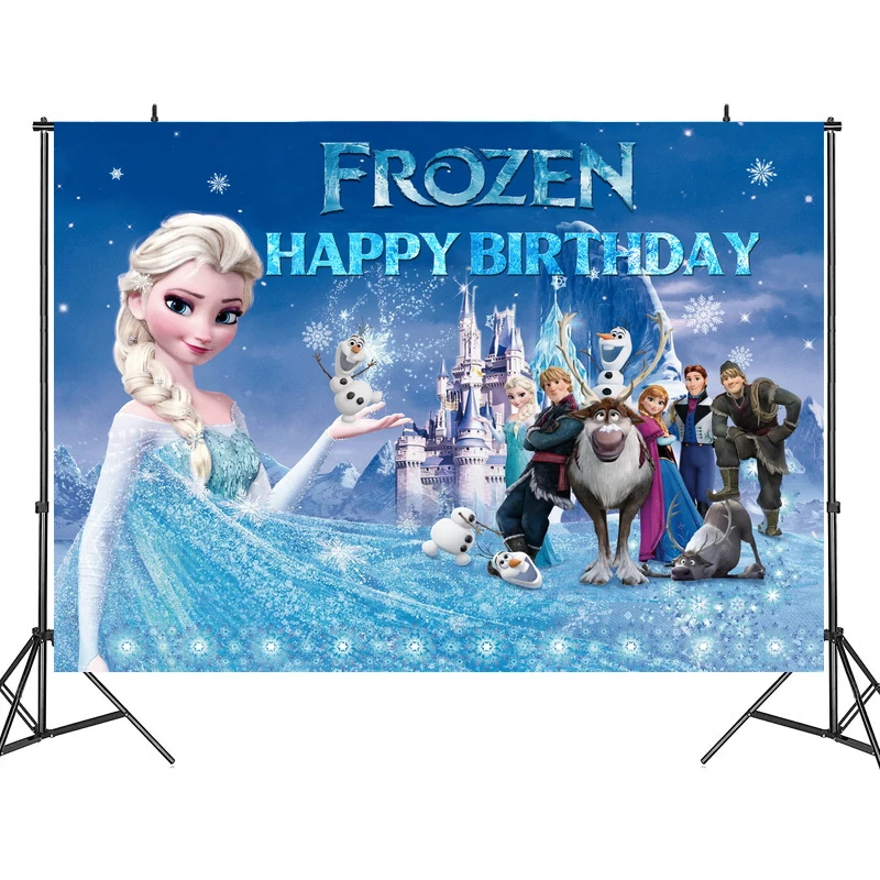 Tanio Disney Frozen 2 tła imprezowe stoją Photobooth tło tkaniny sklep