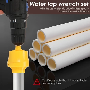 PVC Thread Maker Tool for Electric Drill Pipe Threader Kit with 3 Dies Multipurpose Pipe Threader Plumbing Tool Pipe Die Set 3