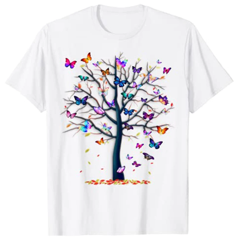 

Butterfly Tree Beautiful T-Shirt Punk Clothes Shirts for Women