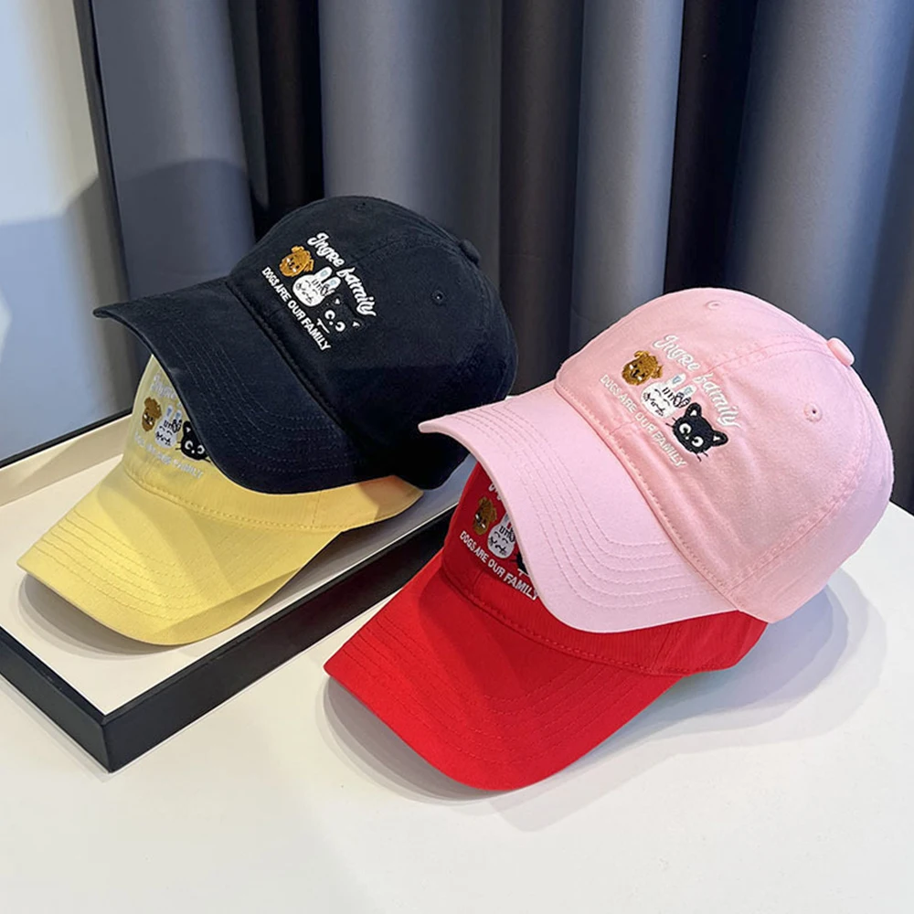 New Letter Embroidered Baseball Hat Adjustable Cap Sun Protection Sun Hat Spring Summer UV Protect Duck Tongue Cap Unisex