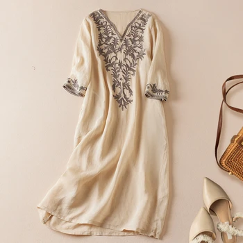 Embroidered Two Piece Dress Casual 1