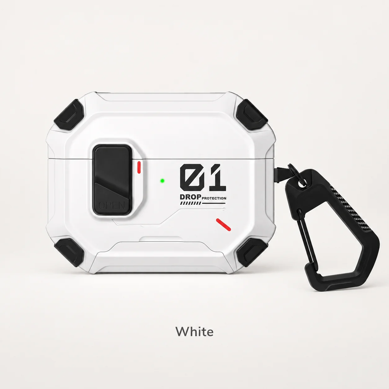 Rugged Protective Hard Shell Case with Carabiner