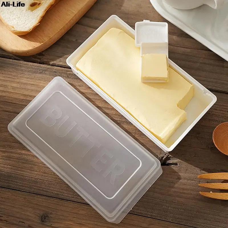 Portable Solid Butter Cutting Storage Box Kitchen Accessory Refrigerator Fresh Keeping Box Breakfast Cheese FreshKeeping