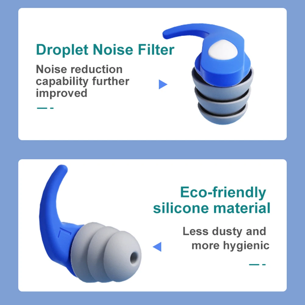 Silicone Anti Noise Ear Plugs for Swimming Sleep Work