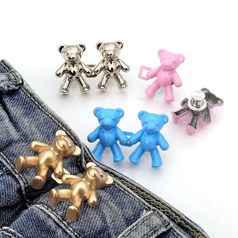 Adjustable Waist Buckle Extender Set Jean Button Pins No - Temu