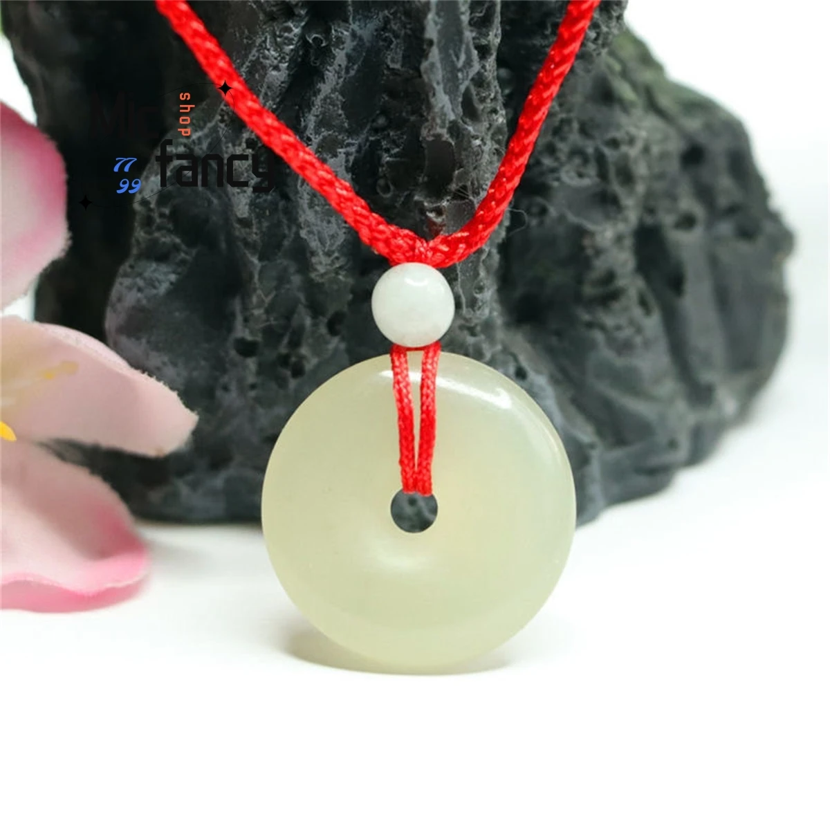 

Natural Hetian Jade Safety Buckle Pendant Couple Men Women National Style Fine Jewelry Charm Fashion Mascot Luxury Holiday Gift