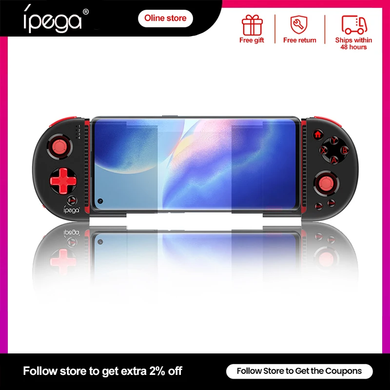  PG-9083S Bluetooth Telescopic Extendable Gamepad for  Smartphone/Tablet, Game Controller Joystick, compatible with Android/iOS  System. Directly Connect,easy to Operation