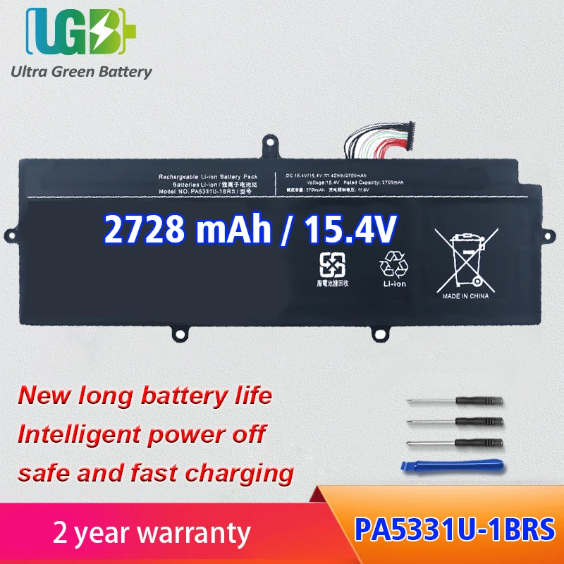 

UGB New PA5331U-1BRS Battery For Toshiba Portege dynabook PTG TEC X30L A40-G R30-A A30-E-10N AK01B AK40B P000831100