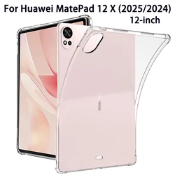 Transparent Soft TPU Silicone Case with Reinforced Corners for 12 - Inch Tablets (TPU Protection Case)