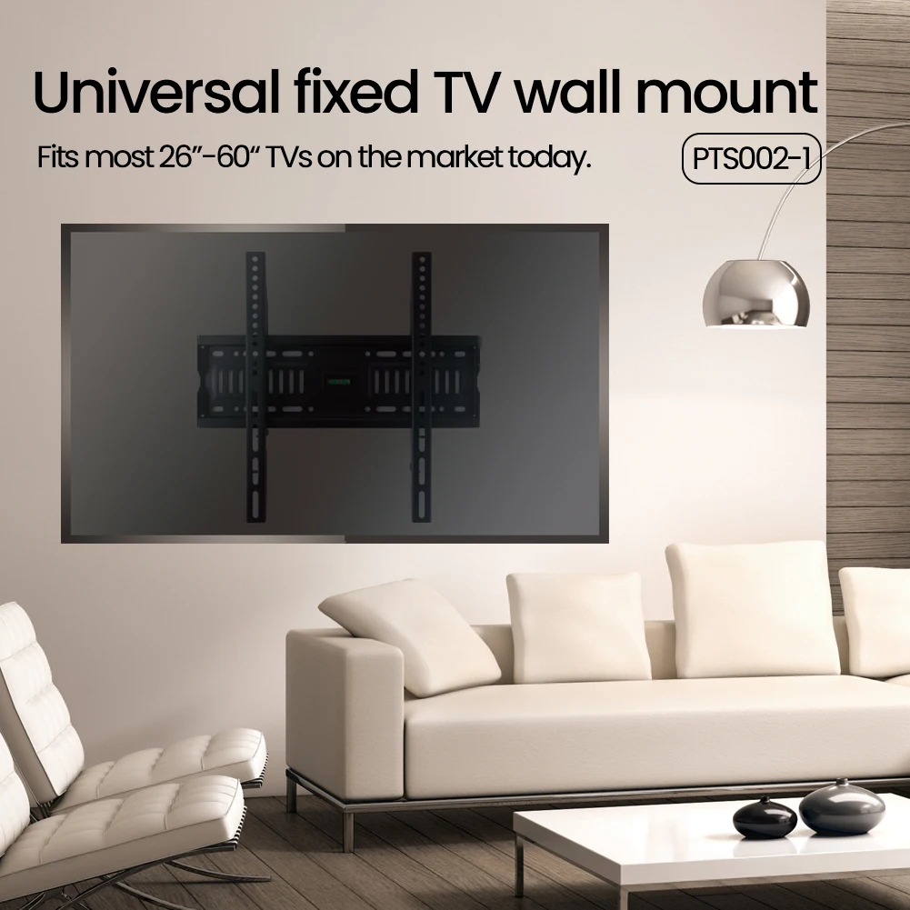 Стальное настенное крепление для телевизора Beishi с черной фиксацией холодного катода для стандартных телевизоров 43–75 дюймов