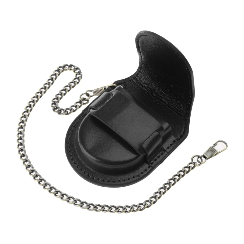 Pocket Watch Leather Cases Protector Holder Waist Bag with Chain Gift for Christmas Anniversary Birthday Easy Use watch storage box,watch storage bag,watch storage pouch,watch protector
