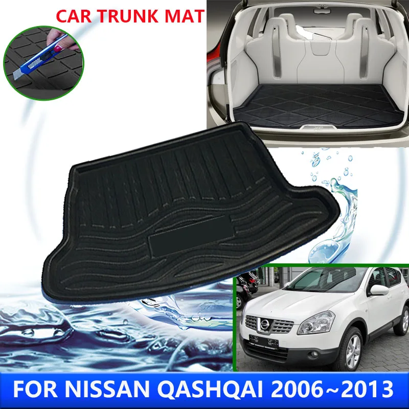 

For Nissan Qashqai J10 Dualis 2006~2013 2008 2009 2011 Car Rear Trunk Protector Pad Auto Waterproof Anti-Fouling Mat Accessories