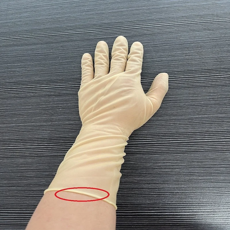M&ouml;lnlycke Biogel&reg; Latex glove Roll-edged gloves Powder-free length 29cm work gloves (1 pair)