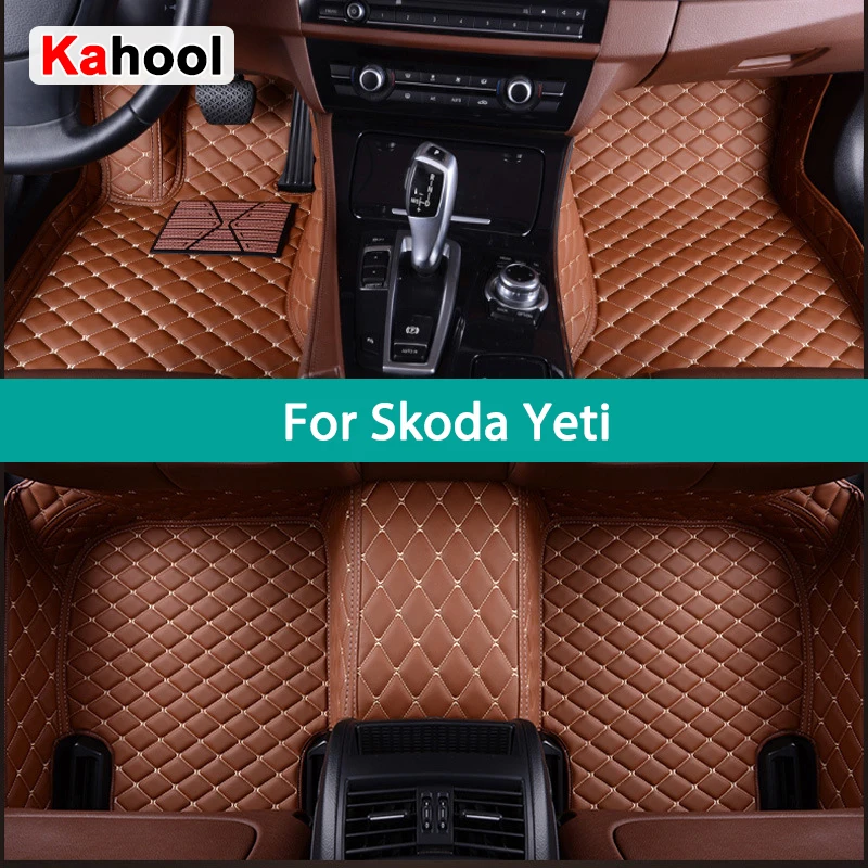 

KAHOOL Custom Car Floor Mats For Skoda Yeti Auto Carpets Foot Coche Accessorie