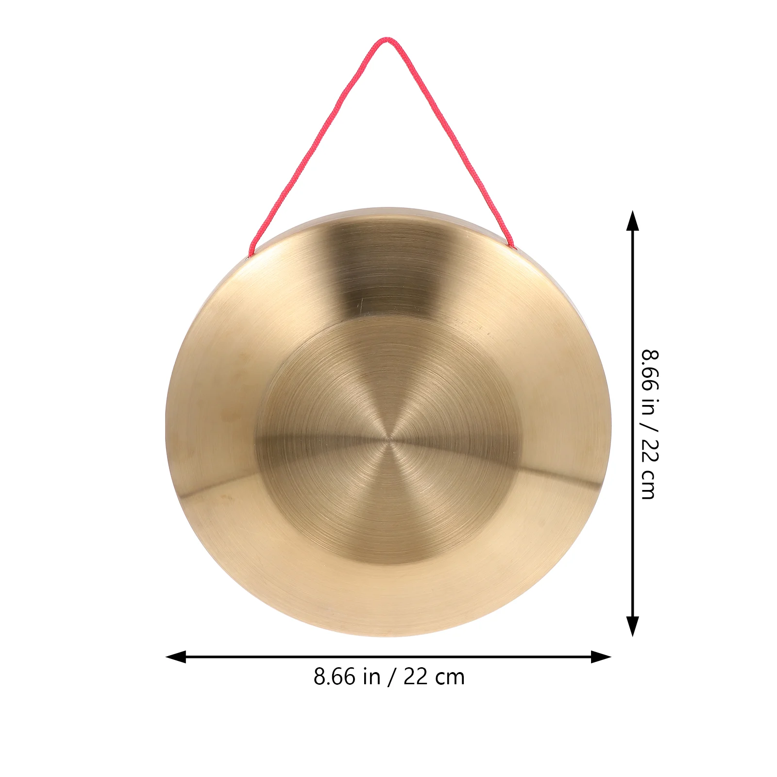 Chinese Gong Instrument 1 Set Practical Hand Gong Cymbal Chinese Gong Company Opening Golden