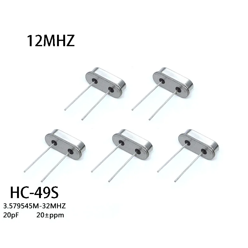 10pcs/LOT 12M Quartz Resonator Passive Crystal Oscillator HC-49S 12 MHz 49S 12MHz