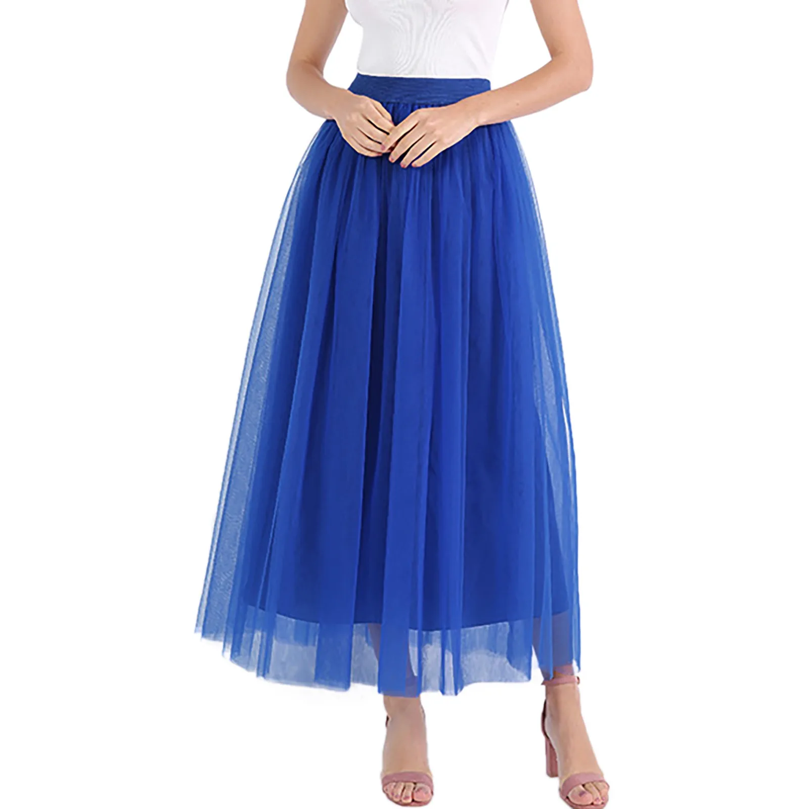 

Tiered Layered Mesh Ballet Prom Party Tulle Tutu A Line Mini Skirt Mid Length Pleated High Waisted And Appear Thin Gauze Skirt