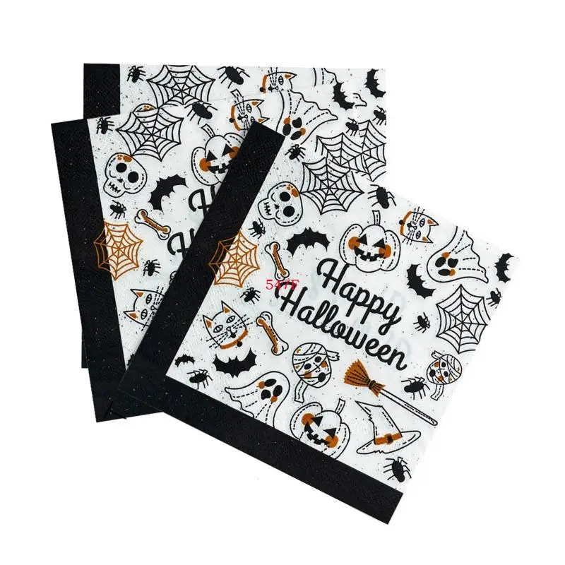 547F Halloween Paper Napkins Birthday Wedding Holiday Party Decoration Funny Towels