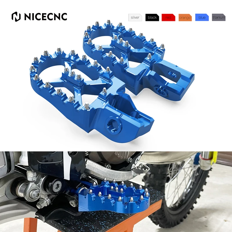 NICECNC57mmFootPegsFootRestFootpegsRestsPedalsForHusqvarnaTE300FE250350450.jpg