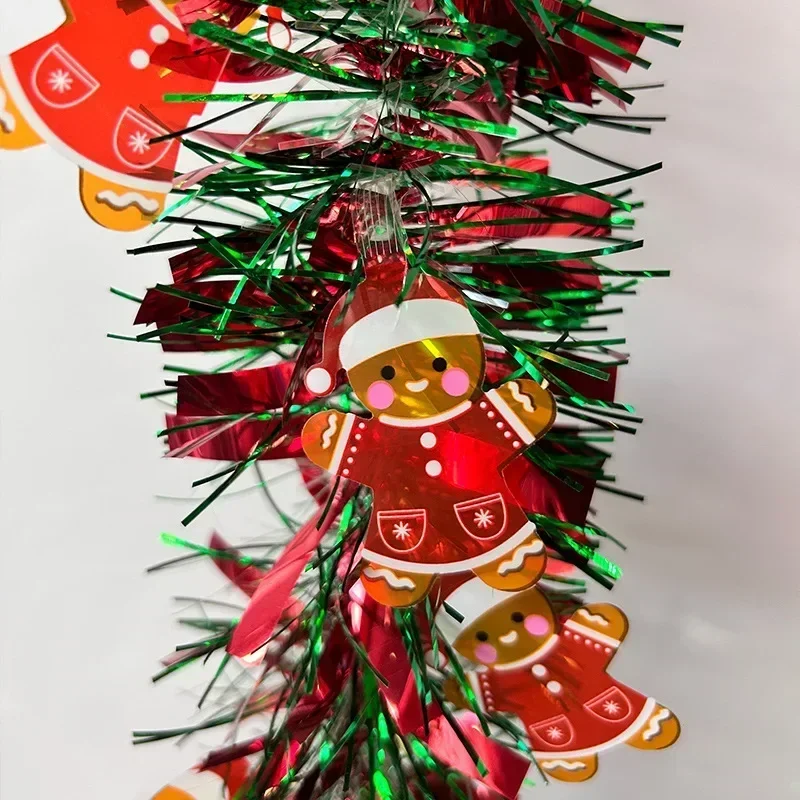 thumbnail image 1 of 2M Christmas Garland Party Decor DIY Christmas Tree Ornaments Green Cane Ribbons Wreath Hanging Pendent Xmas Party Supplies, 1 of 5
