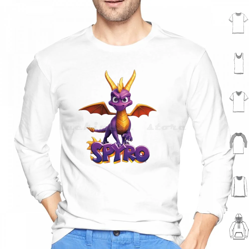 Spyro Felpa Con Cappuccio In Cotone Manica Lunga Spyro Dragon Purple Purple Dragon Spyro Dragon Spyro The Purple Dragon Game Retro