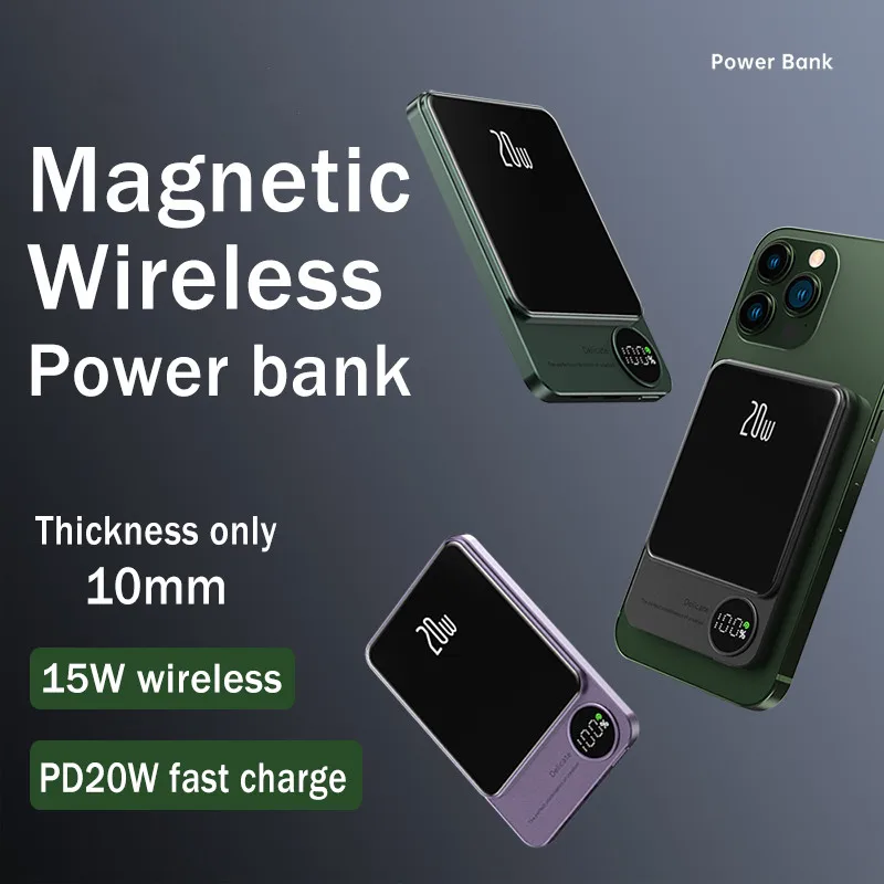 New Powerbank 10000mAh Macsafe Magnetic Power bank Wireless