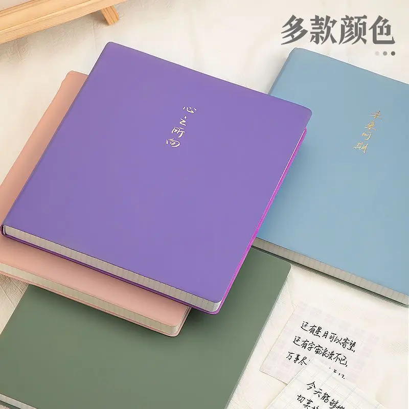 Square Notebook High Value Student Ledger Simple Classic Notebook Cute  Super Thick Manual Square Line Multi-choice Notebooks