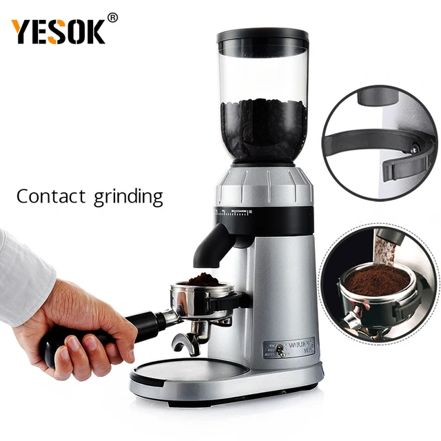 150W Electric Adjustable Conical Automaic Coffee Grinder 25 Grind Setting  Household 250g Large Capacity Coffee Bean Grinder Mill