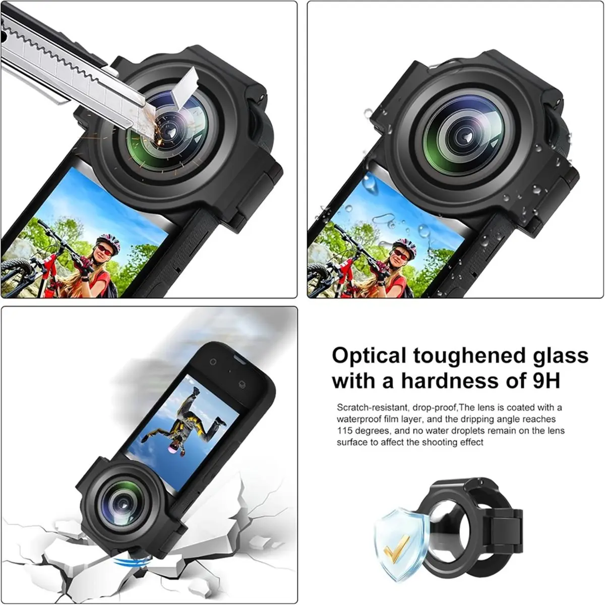 Insta 360 X3 렌즈 보호대용 N05R, Insta360 X3용 듀얼 렌즈 가드 Insta 360 X3용 보호 케이스 카메라 액세서리