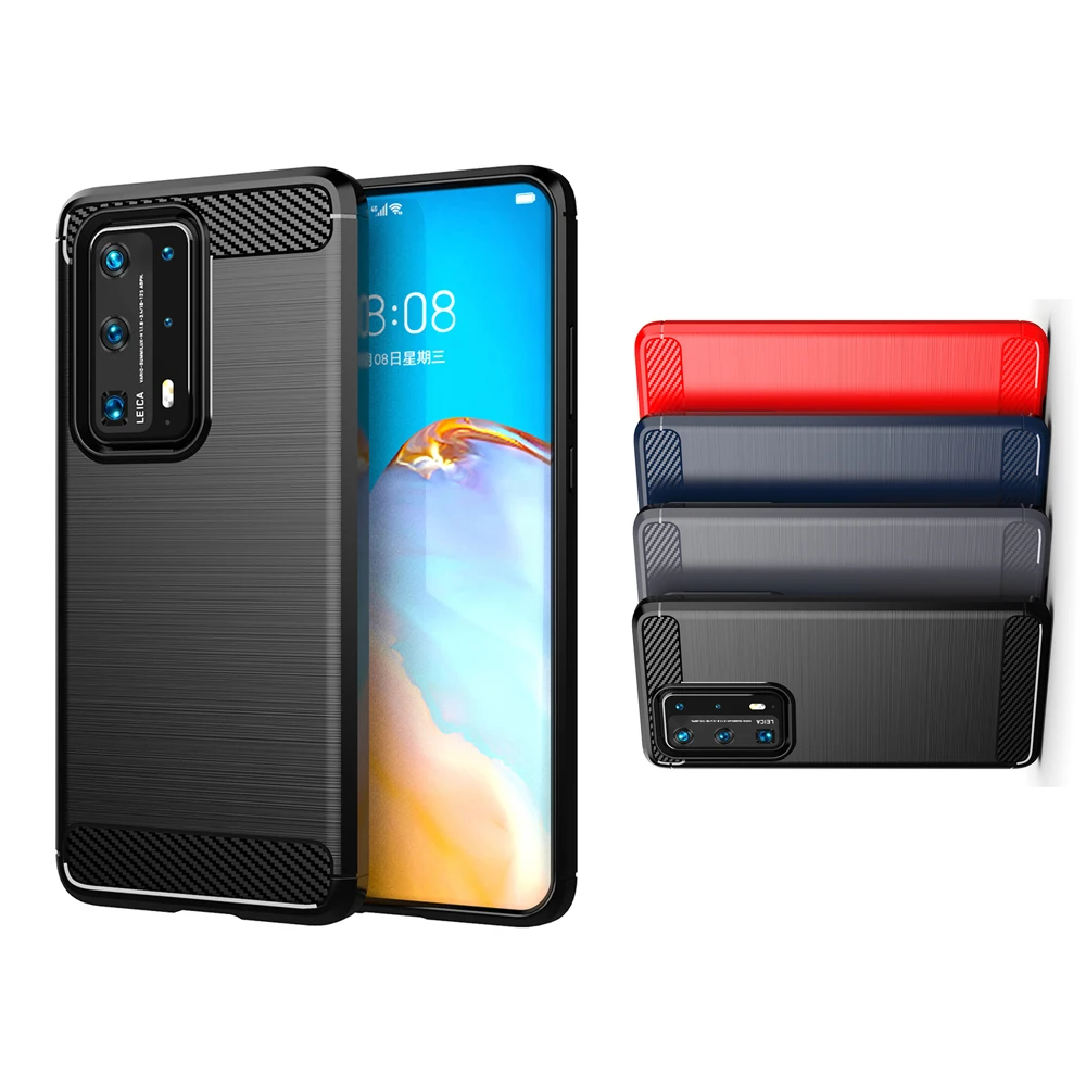 Custodie In Fibra Di Carbonio Per Huawei P40 Pro Plus P40 P40 Lite E P20 Lite 2019 P30 Lite P Smart S P20 Lite 2019 P40 Pro Plus Custodia Per Telefono