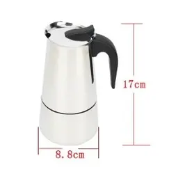 Classic Stovetop Moka Coffee Maker - Espresso and Latte Percolator (4 CUP)
