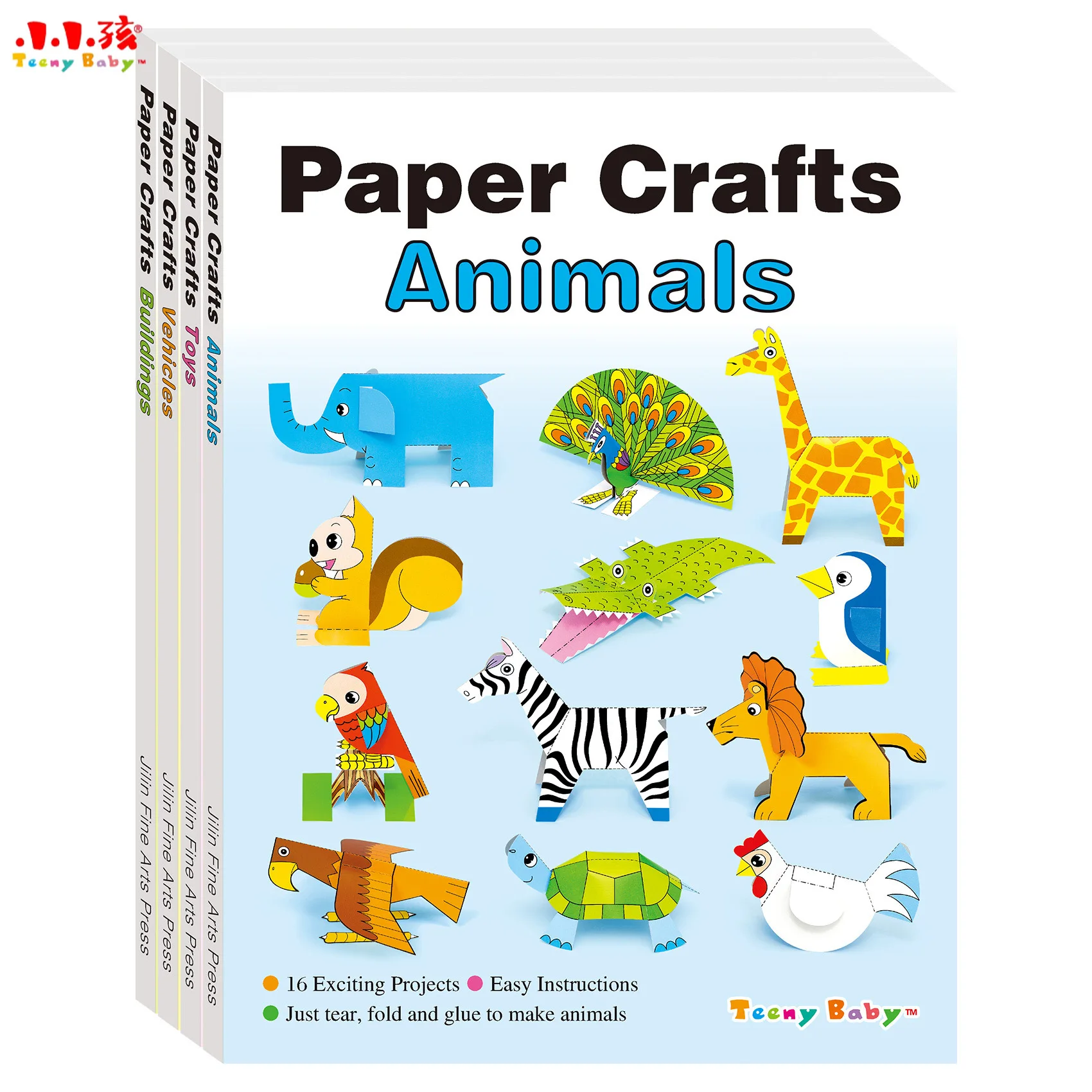 50 PCS Children Origami Paper Book for Solid Color DIY Folding Toy Kids  Handmade Kindergarten Arts and Crafts Toys