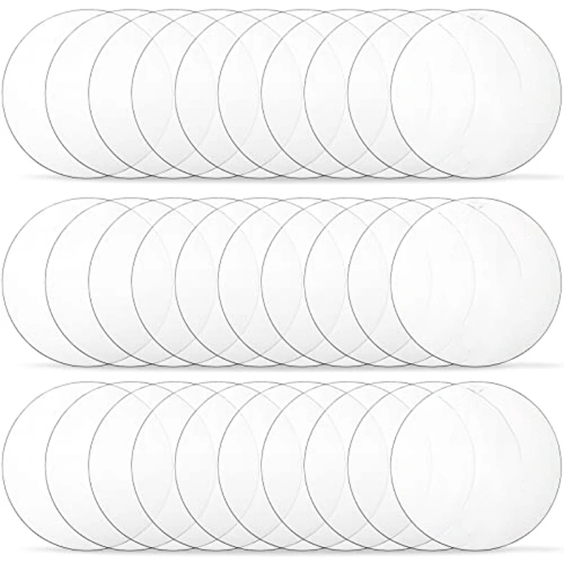 

100 Pieces Clear Acrylic Blanks 4 Inch Round Acrylic Disc Transparent Acrylic Ornament Blanks Sheets For Art Crafts