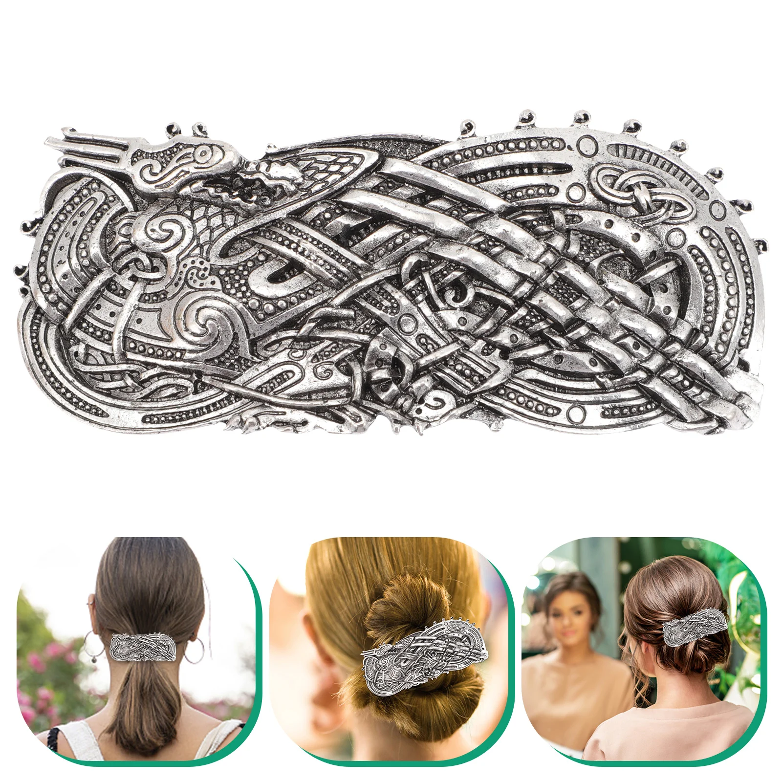 

Hair Accessories Vintage Viking Hairpins Miss Clips for Girls Bun Stick Alloy Slide