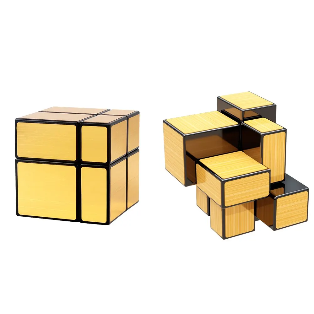 SENGSO 미러 매직 큐브 2x2 3x3 4x4 골든 실버 매직 큐보 직업 퍼즐 고품질 어린이 장난감