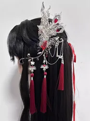 Heaven Officials Blessing Hua Cheng Cosplay Streamer Headwear Huacheng Dance Stage Adult Ancient Tian Guan Ci Fu