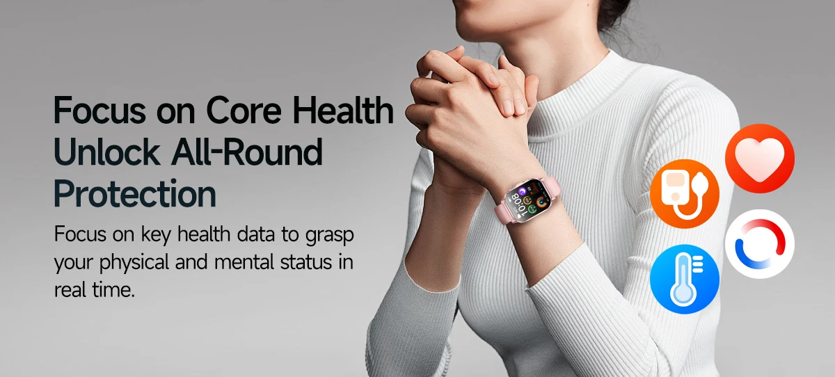 Smartwatch dames ecg bmi lichaamsvet analyse bluetooth bellen_voghion.com