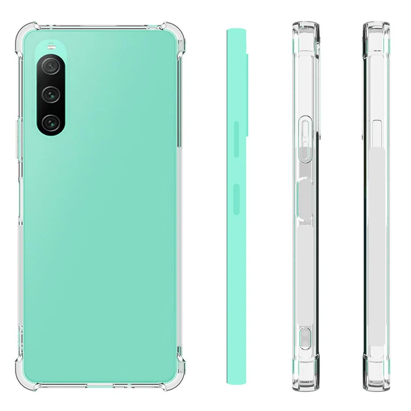 Per Sony Xperia 10 V 10 V 5G Custodia Cuscino D'Aria Antiurto Trasparente Airbag Custodia Morbida In Silicone Tpu Per Sony Xperia 10 V 10 V