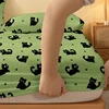 1 Cartoon Cute animal cat printed matte Fitted Sheet, bedroom printed bed cover, bedding (excluding pillowcases) 4