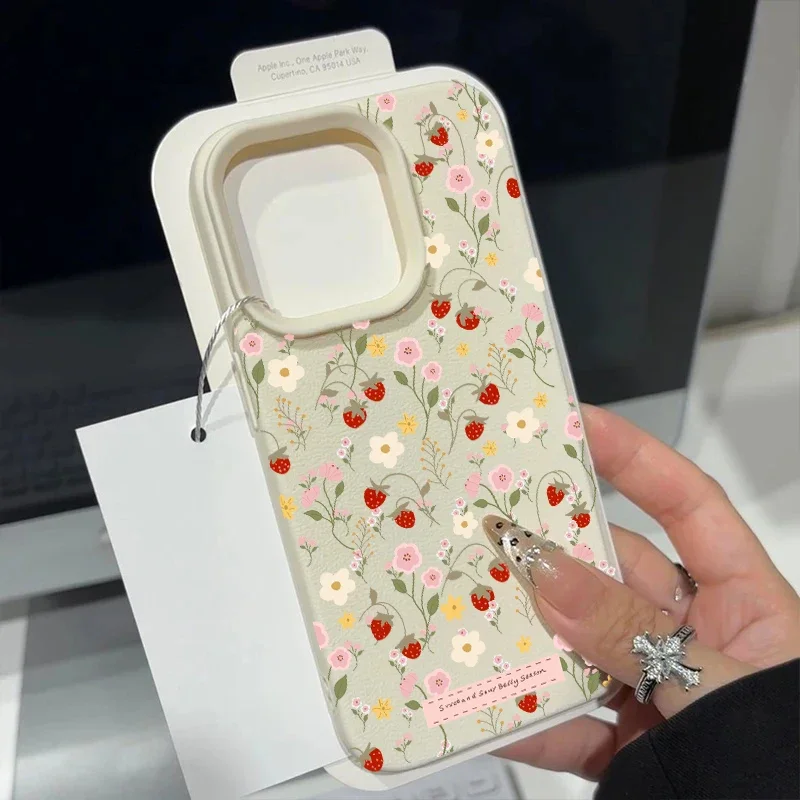 Pink Flower Pattern Soft Phone Case Cover