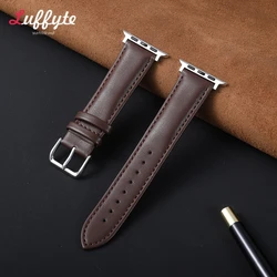 Premium Leather Watch Straps - Stylish and Versatile Sport Bracelet - 42 44 45 49 S10 - 46mm (Brown - S)
