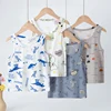4 Pcs Children's Four Seasons Cute Printed Vest Boy Casual Joker T-shirt Girl Fashion Bottoming T-shirt Multicolor Combination 2